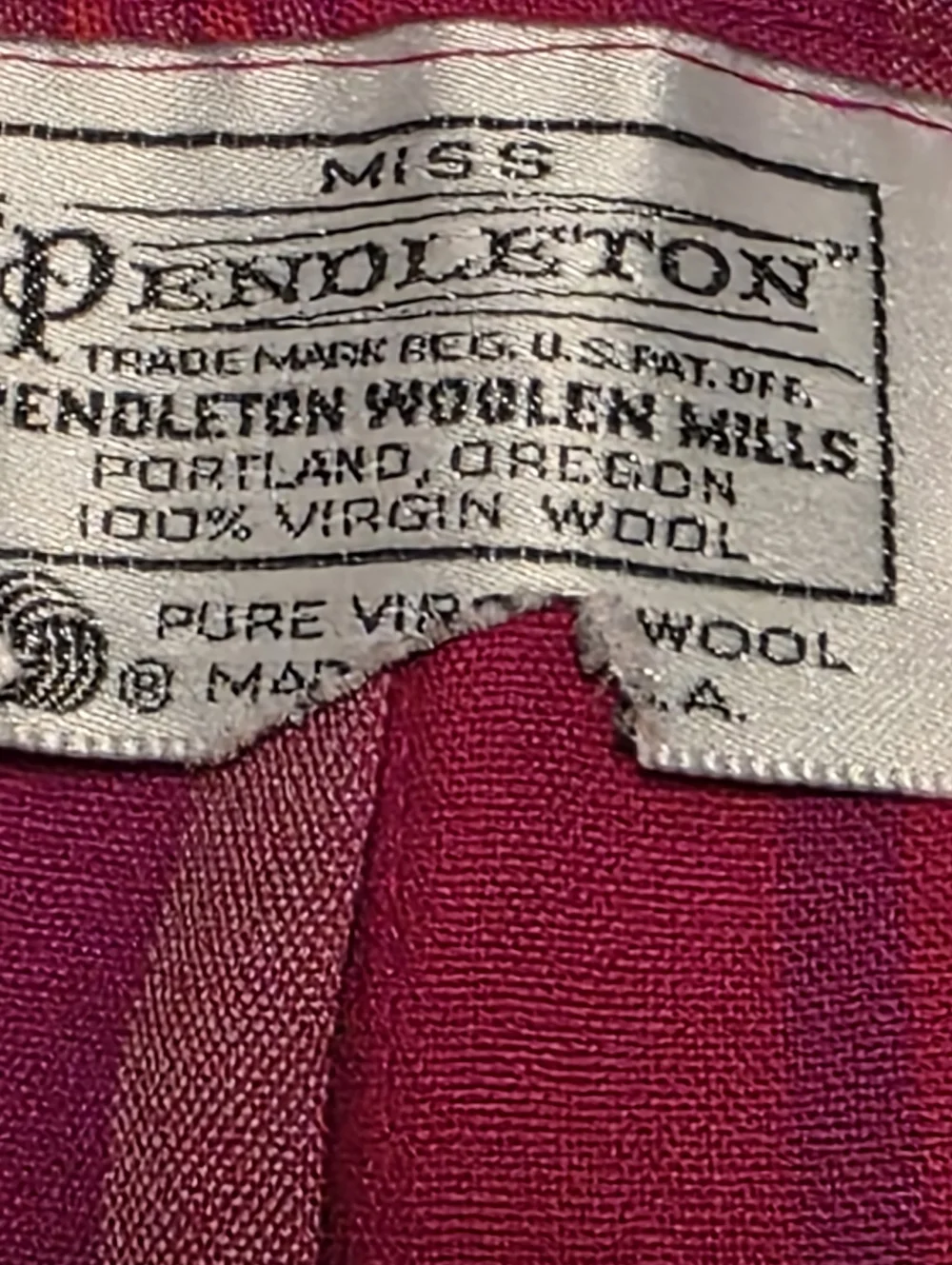 Pendleton Vintage 100% Wool Lightweight Pink Plaid Pleated Maxi Skirt SZ 12 VGUC